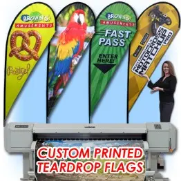 Custom Double Sided Teardrop Flag 