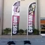 Custom Windless Advertising Feather Flag 