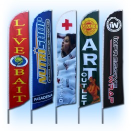 Custom Windless Advertising Feather Flag 