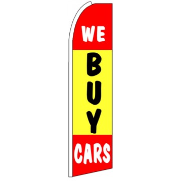 We Buy Cars - Advertising Feather Flag Banner