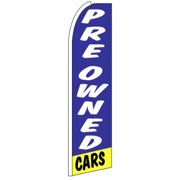Pre Owned Cars - Blue Feather Flag Banner