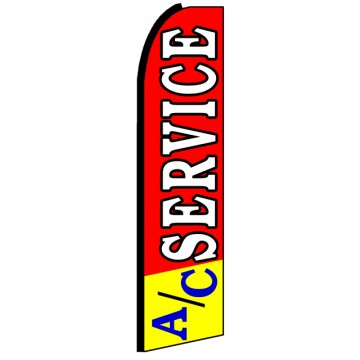 AC Service - Red Advertising Feather Flag Banner AC Service - Red Advertising Feather Flag Banner