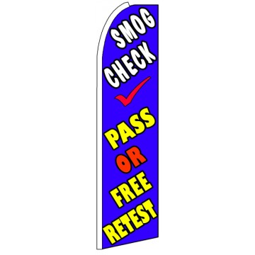 Smog Check Free Retest - Advertising Feather Flag