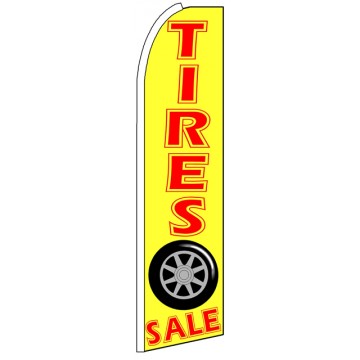 Tire Sale - Yellow Advertising Feather Flag Banner Tire Sale - Yellow Advertising Feather Flag Banner