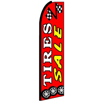 Tire Sale - Red Advertising Feather Flag Banner