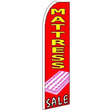 Mattress Sale - Red Feather Flag Banner