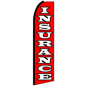 Insurance - Red Advertising Feather Flag Banner