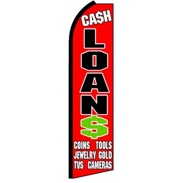 Loans - Red Advertising Feather Flag Banner Loans - Red Advertising Feather Flag Banner