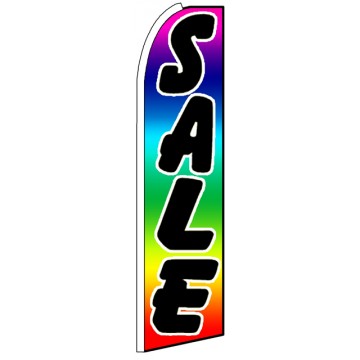 Sale - Rainbow Advertising Feather Flag Banner Sale - Rainbow Advertising Feather Flag Banner