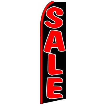 Sale - Black Advertising Feather Flag Banner